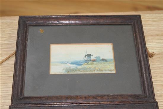 J. T. Macdonald (Exh 1889-1919) three watercolours, Shipping off the coast and Coastal landscapes, two signed and dated 1900, largest 6